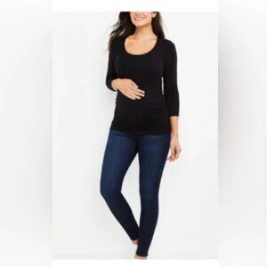 AG Adriano Goldschmeid Maternity Denim Full Panel Over The Belly Skinny Jeans 29